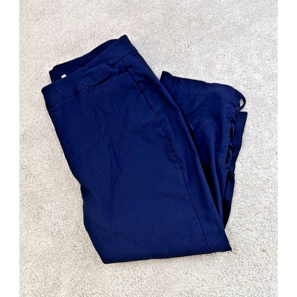 LULA B Stretch Capri Pants with Lace-Up Hem - Women's Plus Size 18